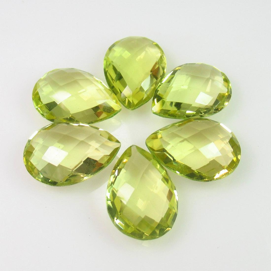26.01 Ct Natural 6 Lemon Quartz Pear Metching Set: No Reserve! Title: 26.01 Ct Natural 6 Lemon Quartz Pear Metching Set Stone Clarity: VVS Loose Gemstone: Natuarl Lemon Quartz Carat Weights: 26.01 Size / Dimensions: 14.10 x 10.20 x 4.90 mm / 6 PC's To