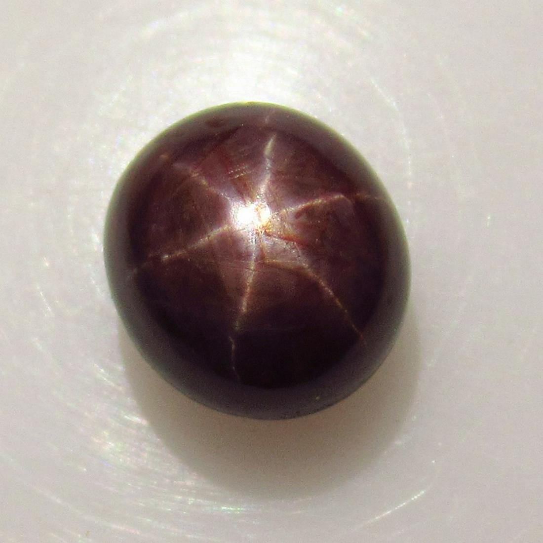 3.61 Ct Genuine Six Line Star Ruby 8X7 mm Oval Cab (1 of 2)