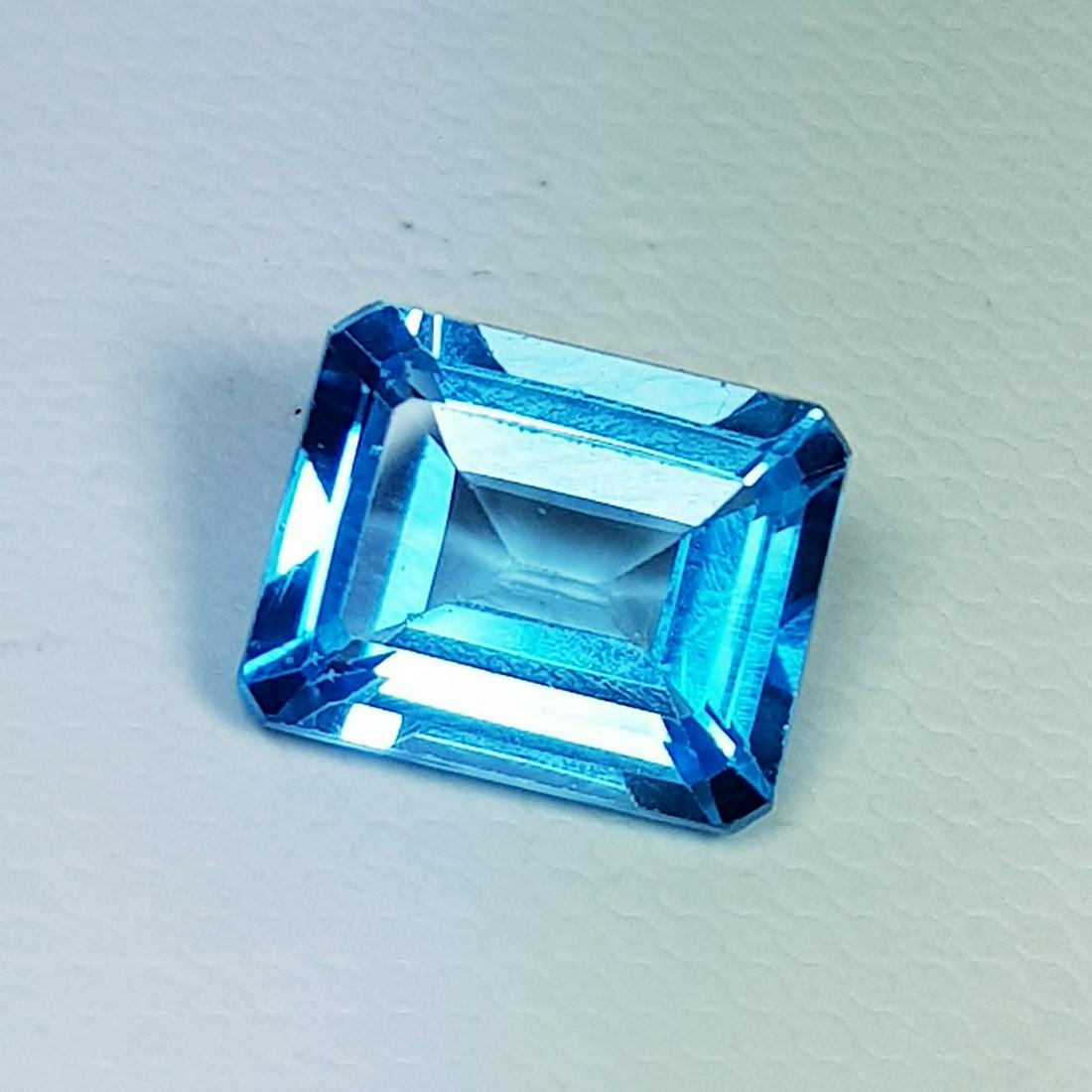 Natural Blue Topaz Emerald Cut 4.15 ct (1 of 5)