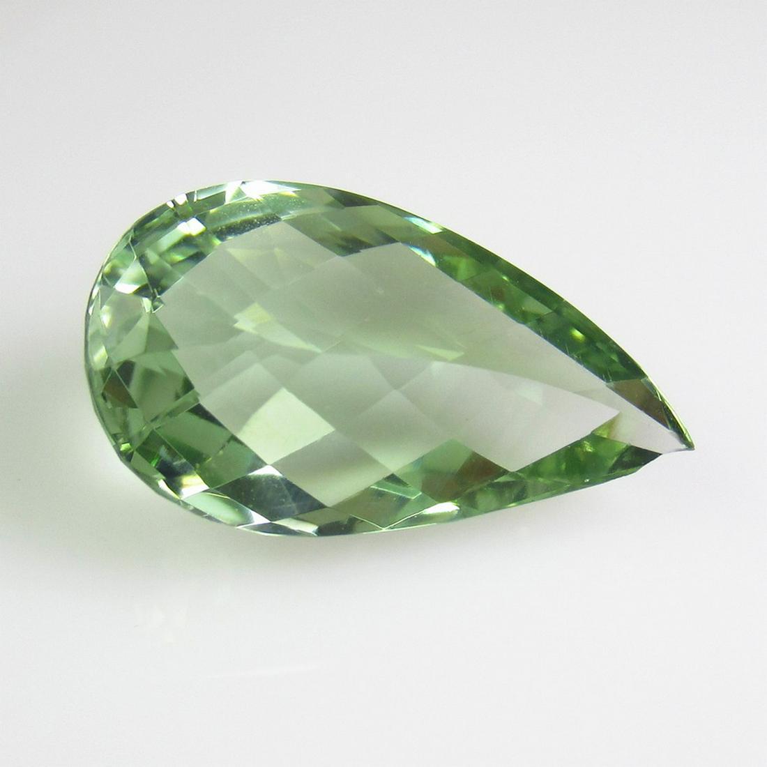 9.71 Ctw Natural Green Amethyst 19.5X11.5 mm Leaf Cut (1 of 2)