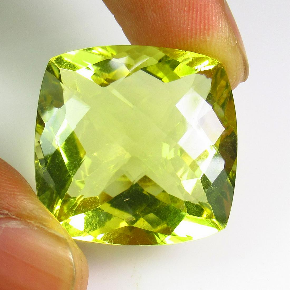 39.72 Ct Natural Lemon Quartz 23X23 mm Square Cut (1 of 2)