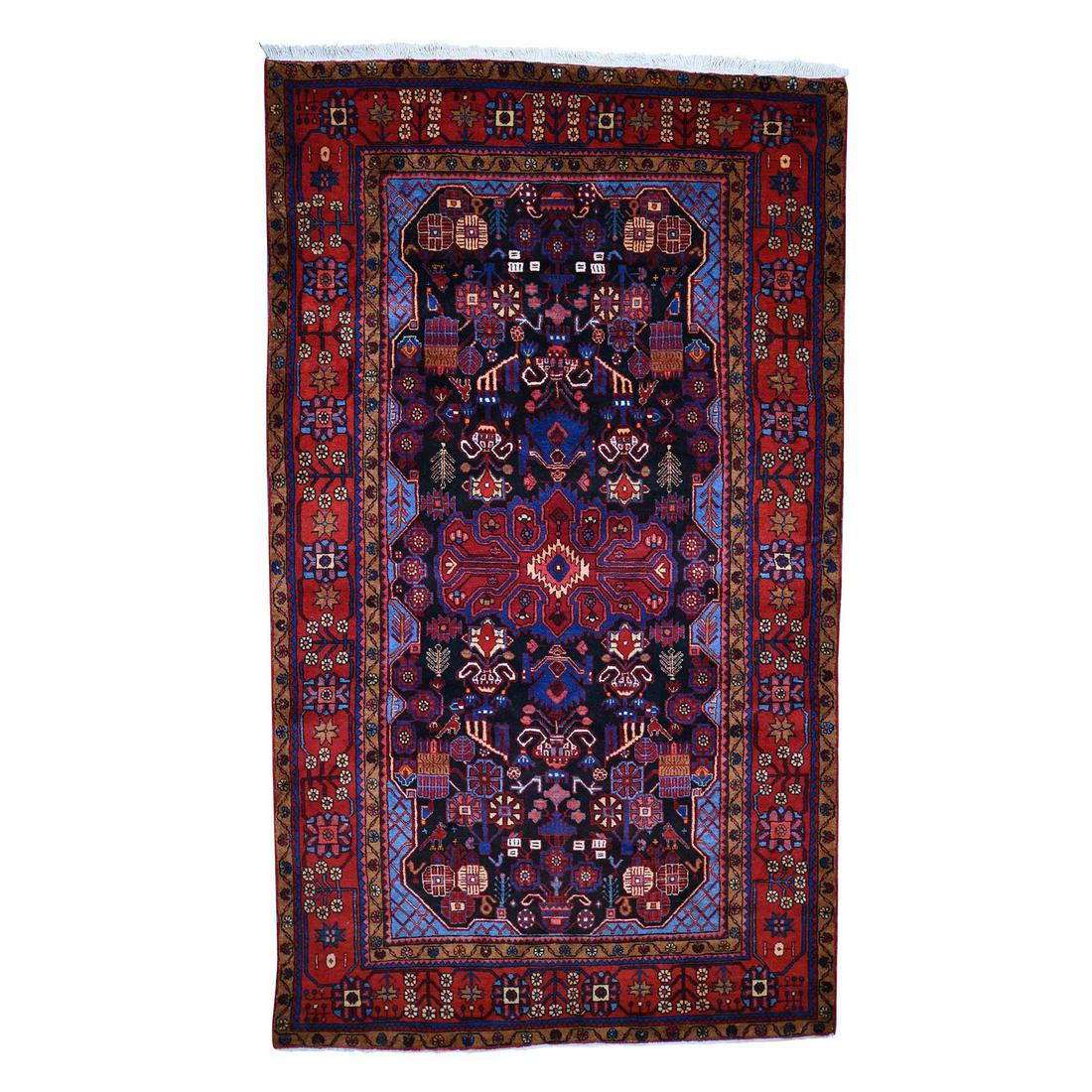 Persian Nahavand Hand-Knotted Wide Gallery Oriental Rug (1 of 12)