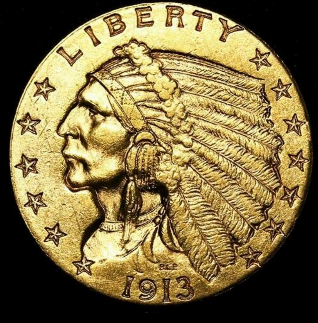 1913 Quarter Eagle BU++ Strong Strike Nice Luster (1 of 2)