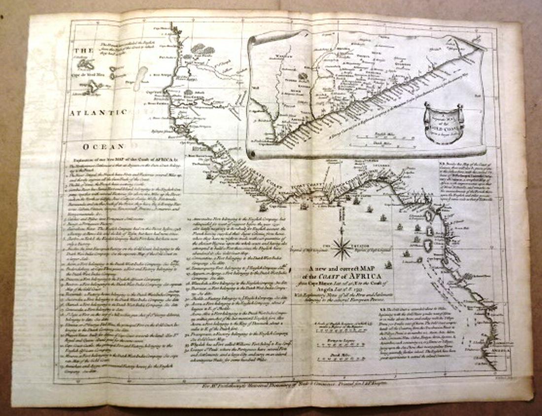 1753 SlaveTrade Map of Africa Cape Blanco to Angola (1 of 4)