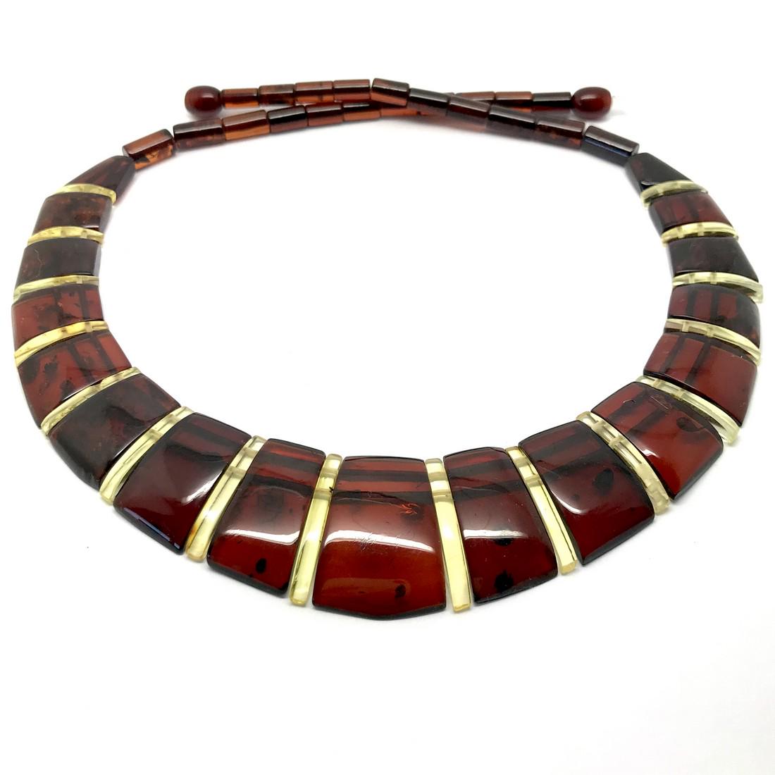 Cleopatra's collar wide necklace Baltic amber (1 of 7)