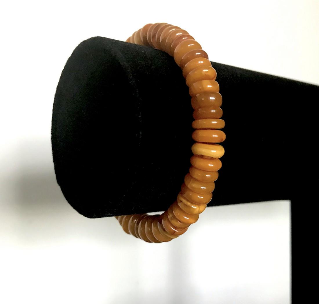 Baltic amber bracelet antique doughnuts ø8mm (1 of 10)