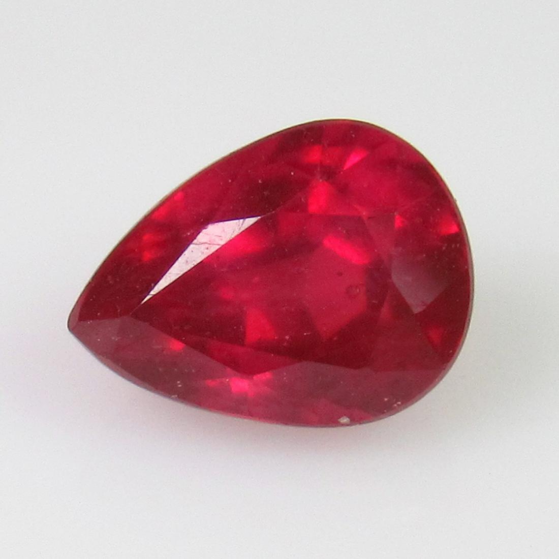 1.96 Ct Genuine Mozambique Red Ruby Pear Cut (1 of 2)