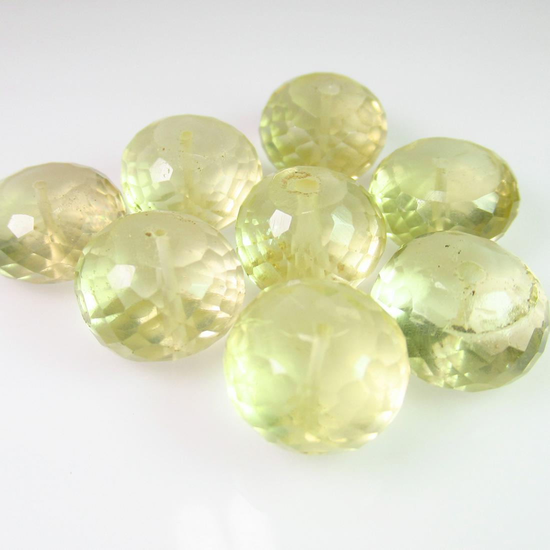 70.70 Ct Natural 8 Drilled Lemon Quartz Round Beads (1 of 2)