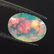 0.92 Ctw Natural Multi-Color Fire Faceted Opal Oval Cut
