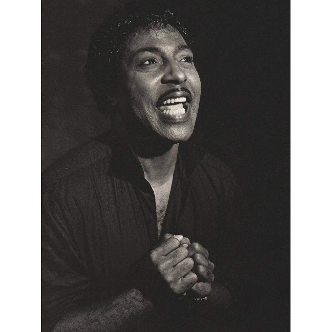 BRUCE WEBER - Little Richard, 1985: Artist: BRUCE WEBER Print Title: Little Richard, 1985 Medium: Sheet-fed Gravure Printing Date: 1980's Printed in Spain Image Size approx: 8.5 X 11 inches Bruce Weber is an American fashion photographe