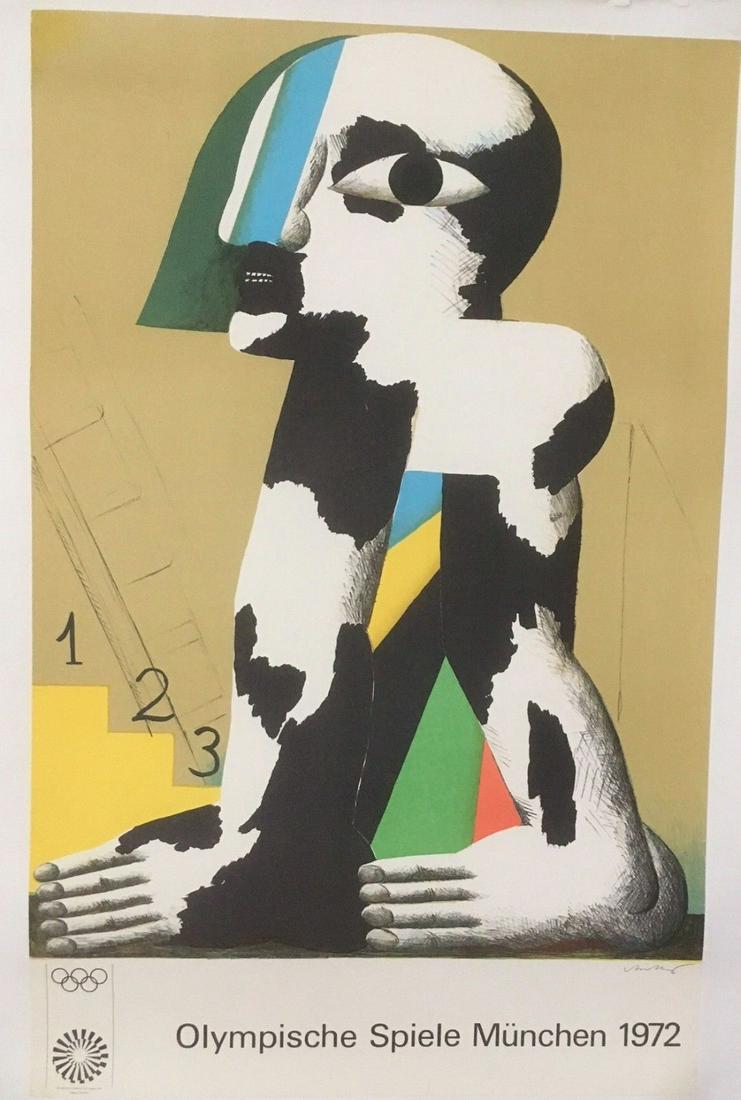 Original Vintage 1972 Munich Olympics "Abstract Face" (1 of 4)
