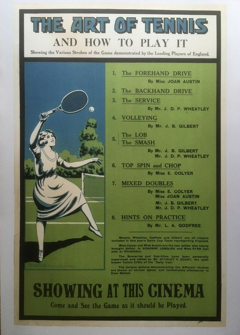 Original Vintage c.1930 The Art of Tennis Instructional (1 of 7)