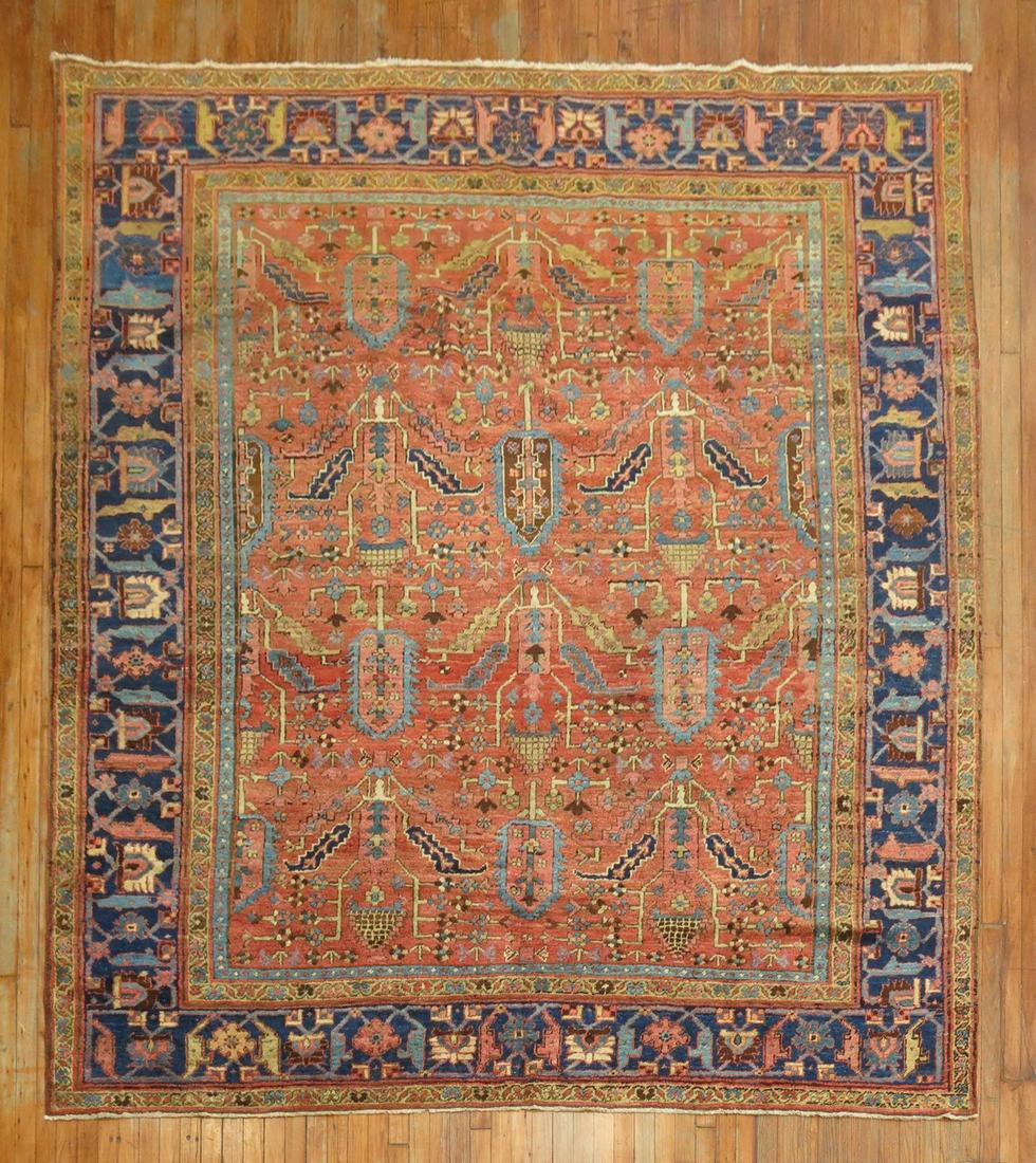 Square Antique Persian Heriz Rug (1 of 10)