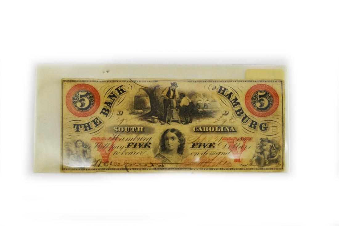 Confederate 5 Dollar Bill Circa 1860 (1 of 2)