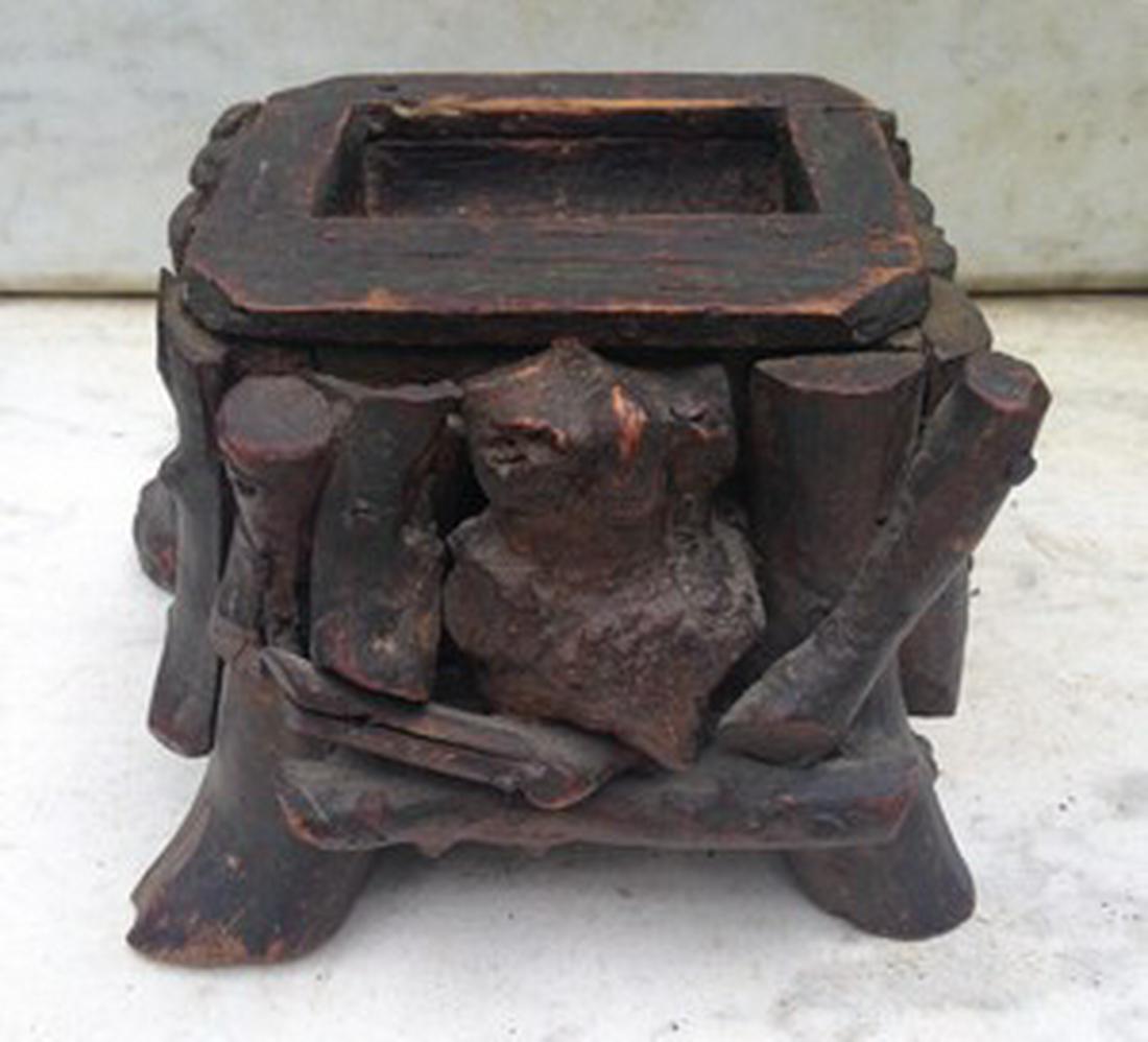 19thc Adirondack Twig Wooden Folk Art Match Holder (1 of 10)