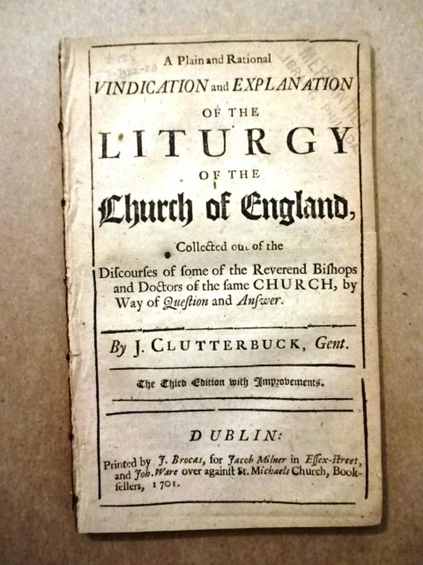 1701 Plain and Rational Explanation of the Liturgy of (1 of 2)