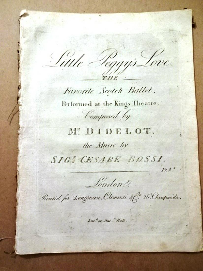 c1800 Engraved Music Little Peggy's Love Scotch Ballet (1 of 3)