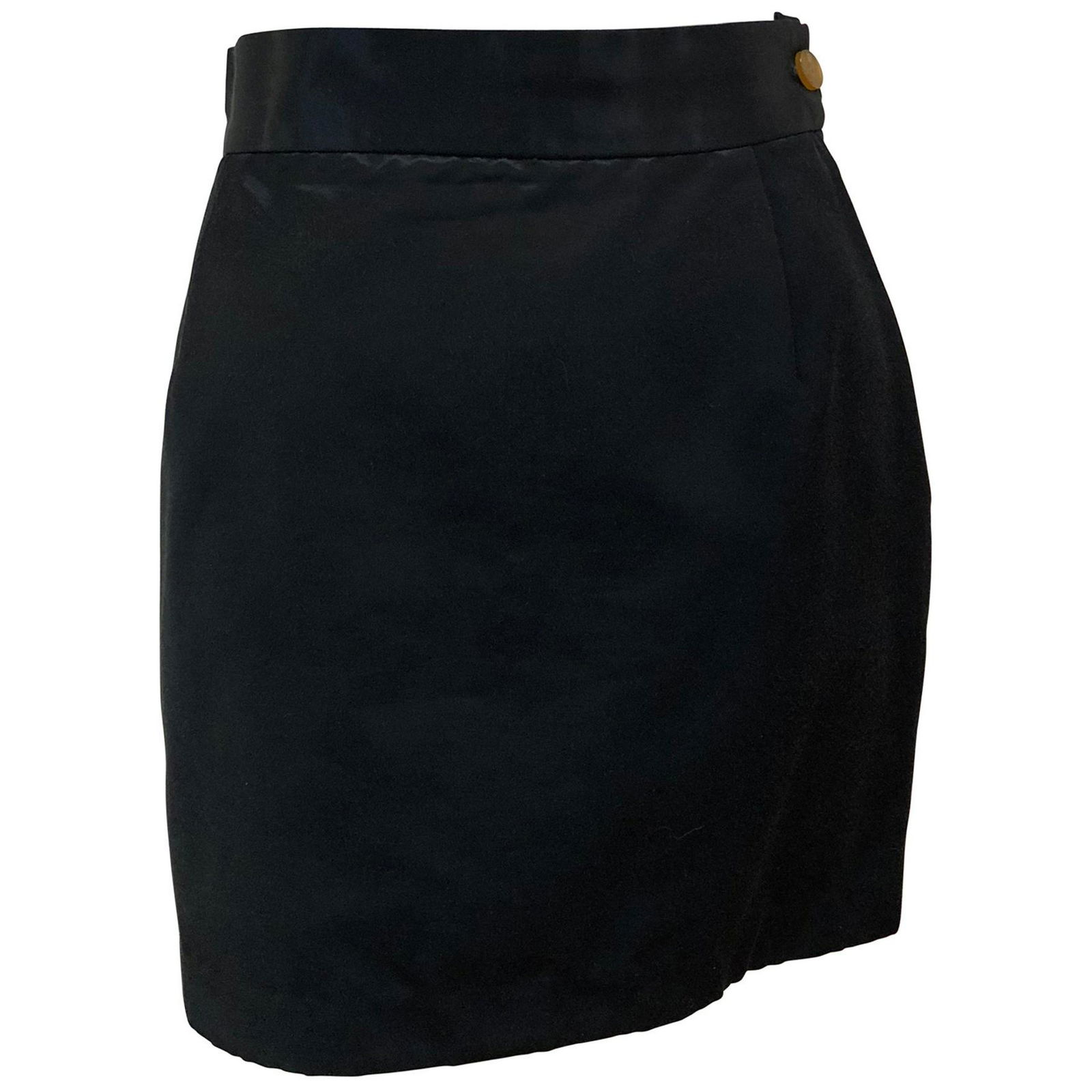 Vivienne Westwood Milan Red Label Skirt with Max Mara: Title: Vivienne Westwood Milan Red Label Skirt with Max Mara Cotton Top, 1990s Additional Information: This Vivienne Westwood mini skirt is made of 65% cotton and 35% viscose and is quite plain at the