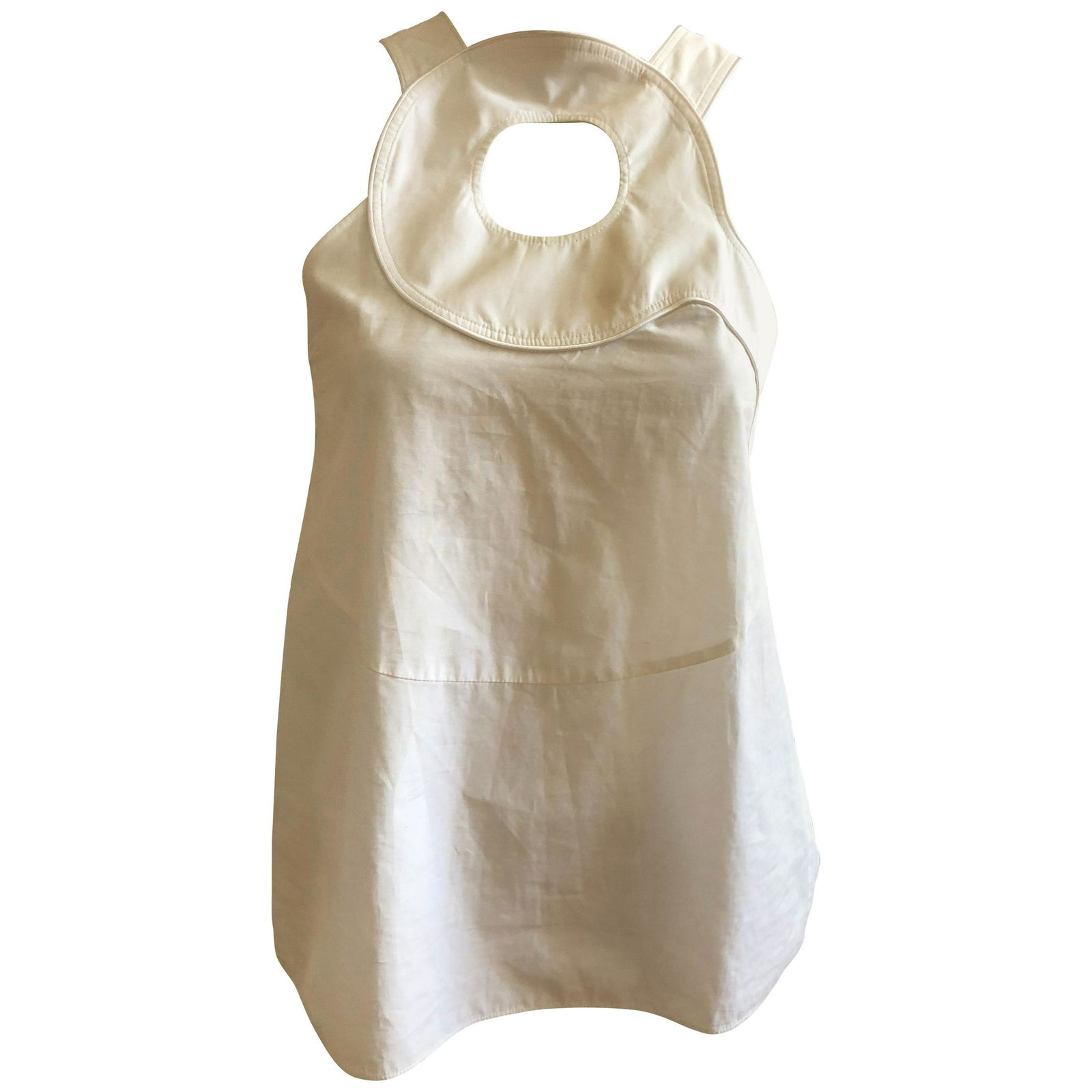 Givenchy White Cotton Blouse with circular Design 38 (1 of 6)