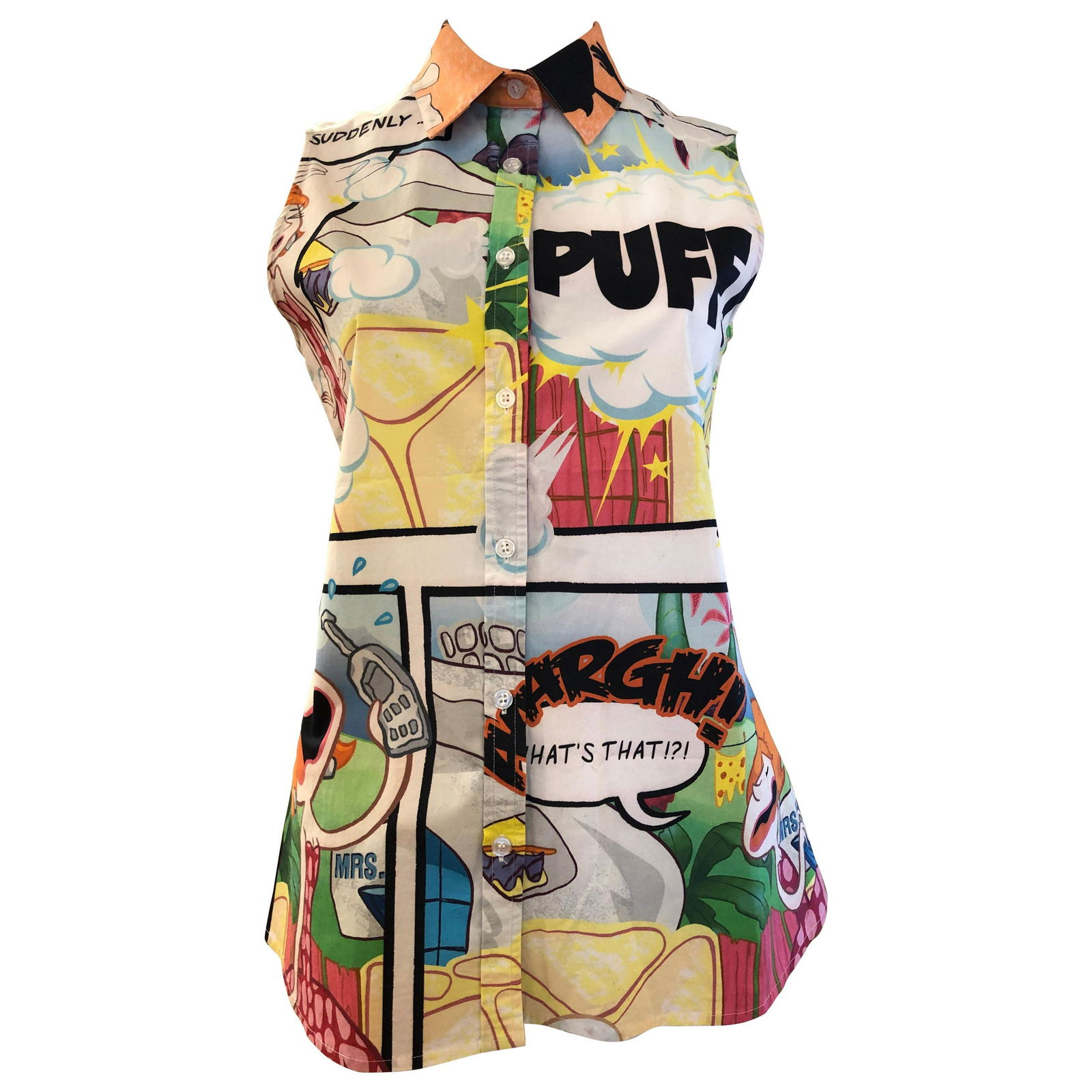 Moschino Cheap and Chic Comic Cotton Print Shirt (1 of 9)