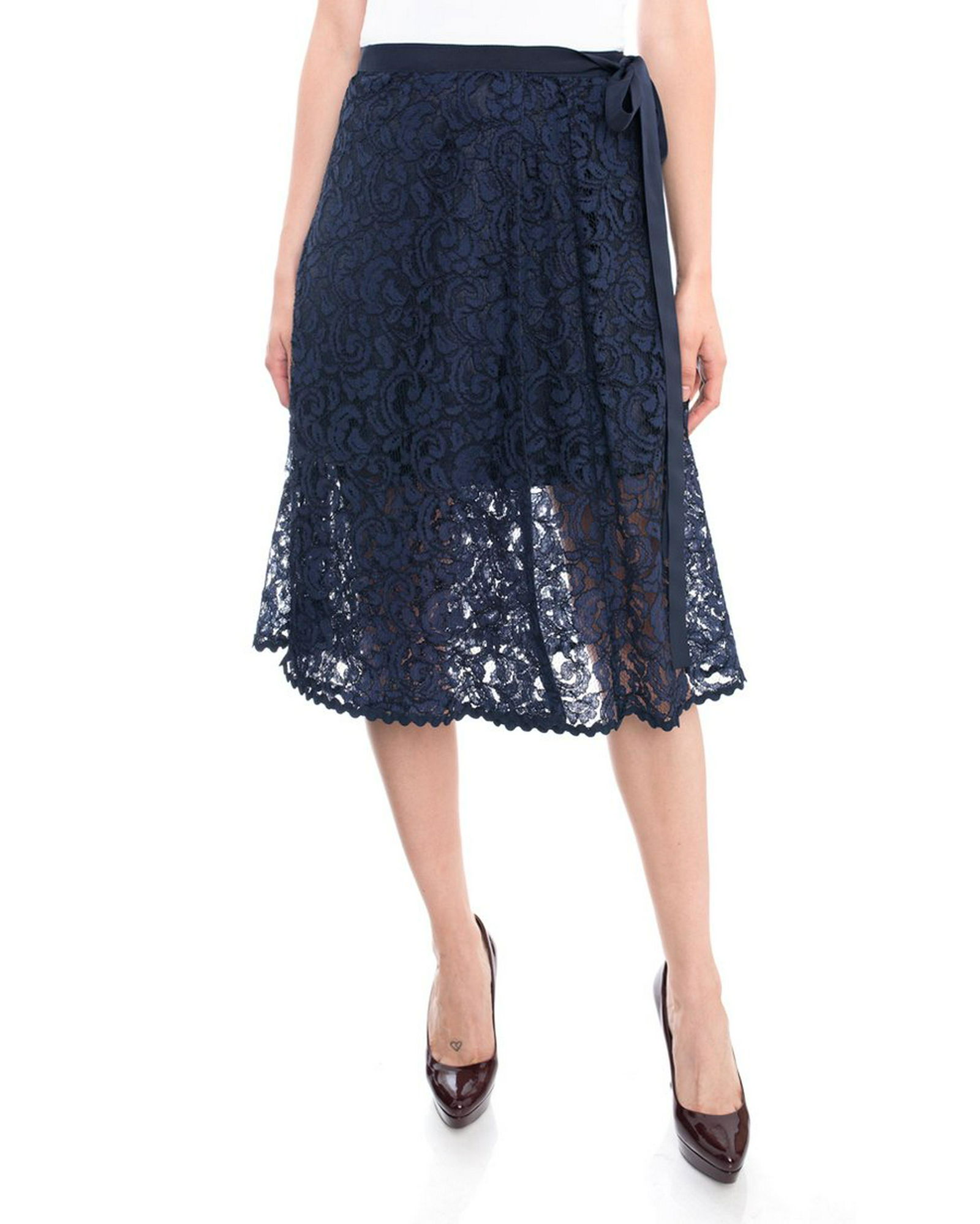 Sacai Luck Blue Lace Wrap Skirt - 6 (1 of 5)