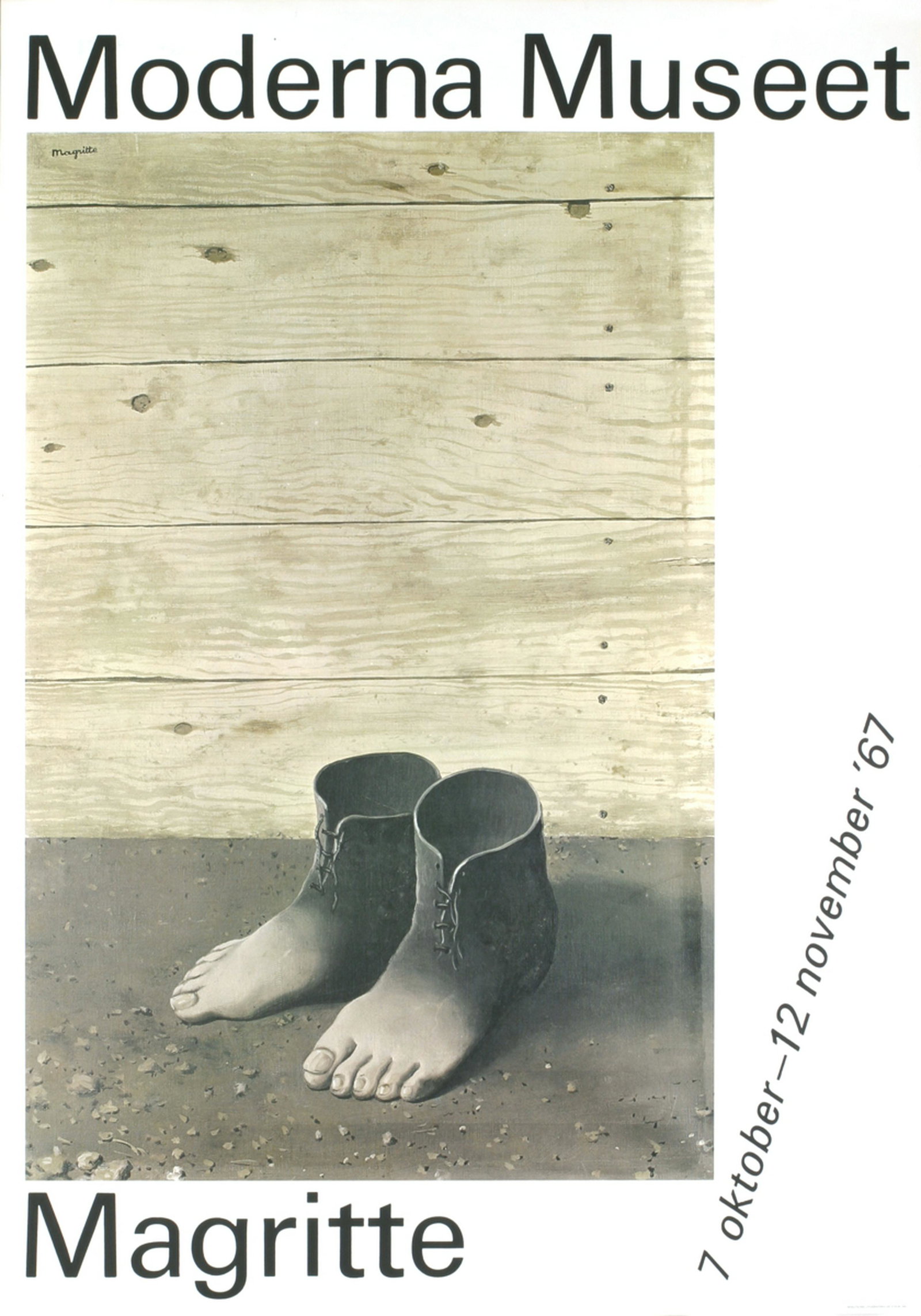 Rene Magritte: Moderna Museet: Moderna Museet by Rene Magritte, 1967 Unsigned Lithograph. Paper size is 39.5 x 27.5 inches, with an image size of 31.25 x 20.5 inches. The Lithograph is from an edition size of 1000 and is not framed