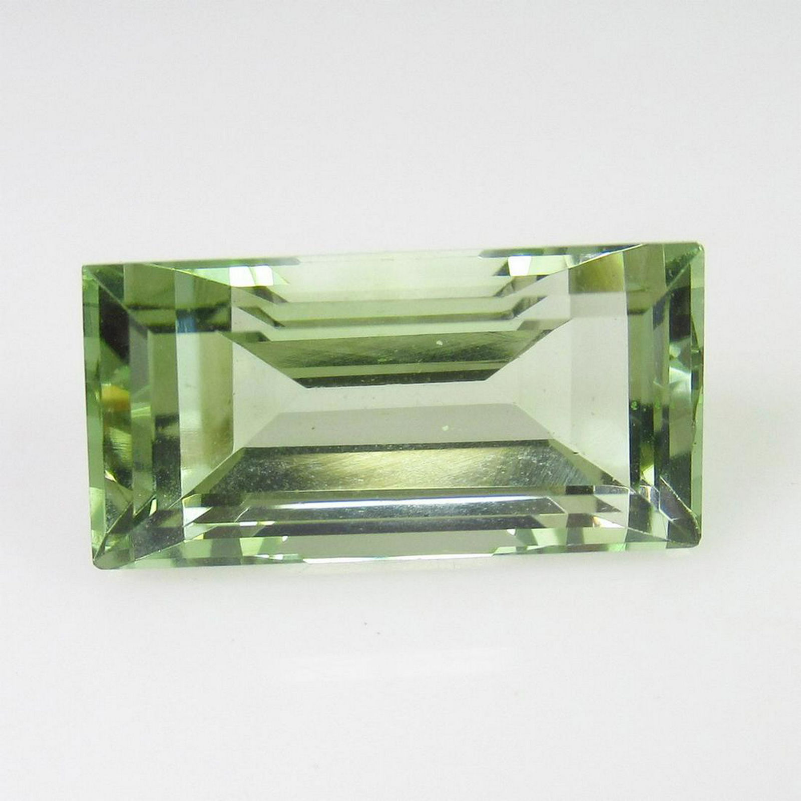 7.34 Ctw Natural Green Amethyst 16X8 mm Rectangle Cut (1 of 2)