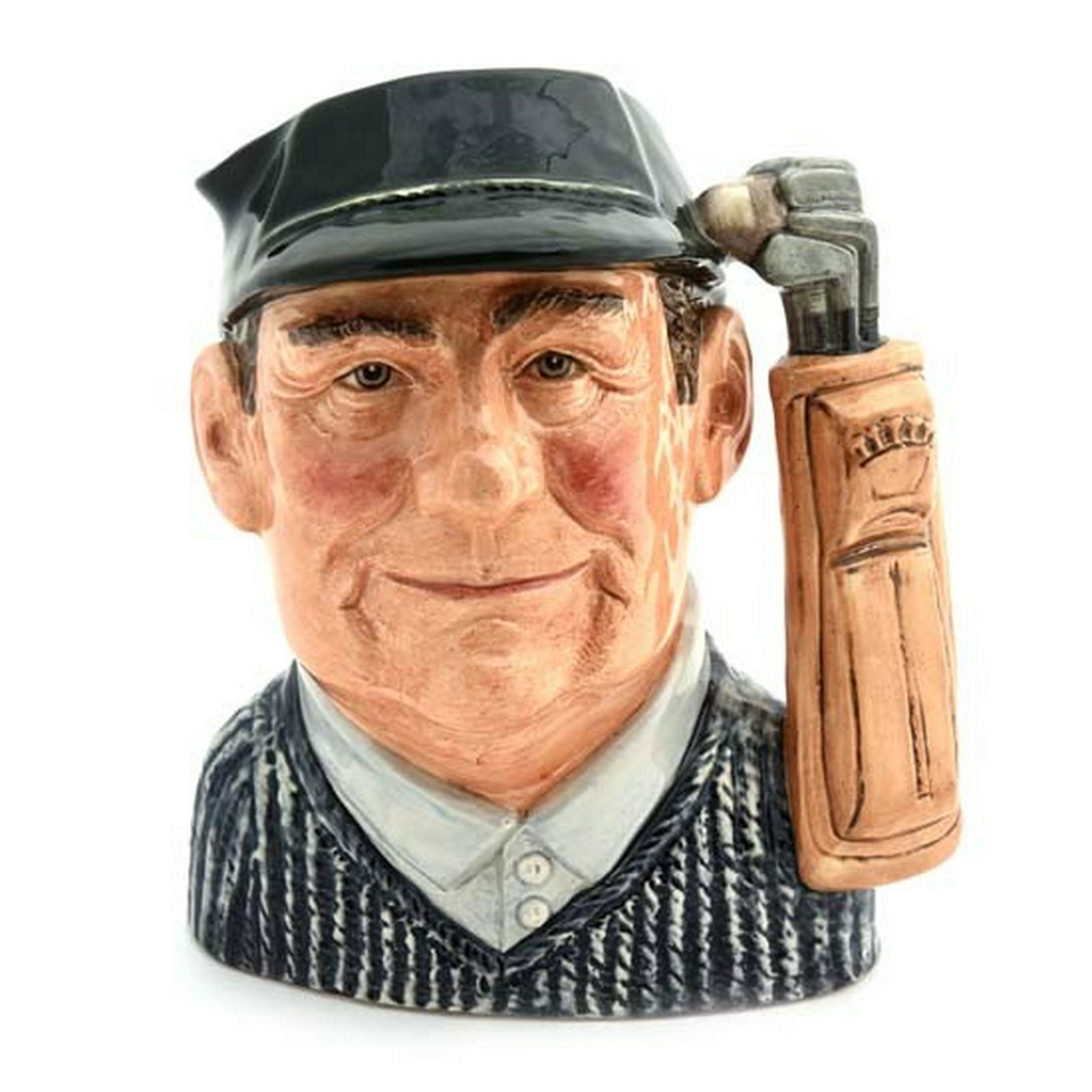 Royal Doulton Golfer Large Colourway: Golfer Large Colourway D6784. Style One - Variation #2 Designed by David B. Biggs. Issued in 1987 in a limited edition of 1000. Additional information Pattern Number: D6784 Designer: D. B. Biggs Dimen