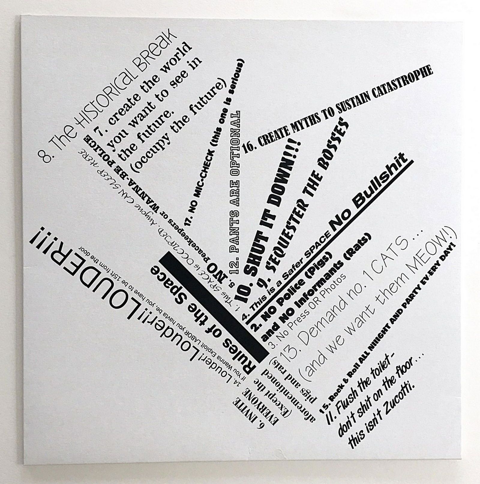 Angela Bulloch, Rules of the Space, 2012: Artist:Angela Bulloch Title: Rules of the Space, 2012 Medium: Silkscreen print on record sleeve Dimensions: 12 3/8" x 12 3/8" Description: signed and numbered Reserve: $300.00 Shipping: Domestic: Flat