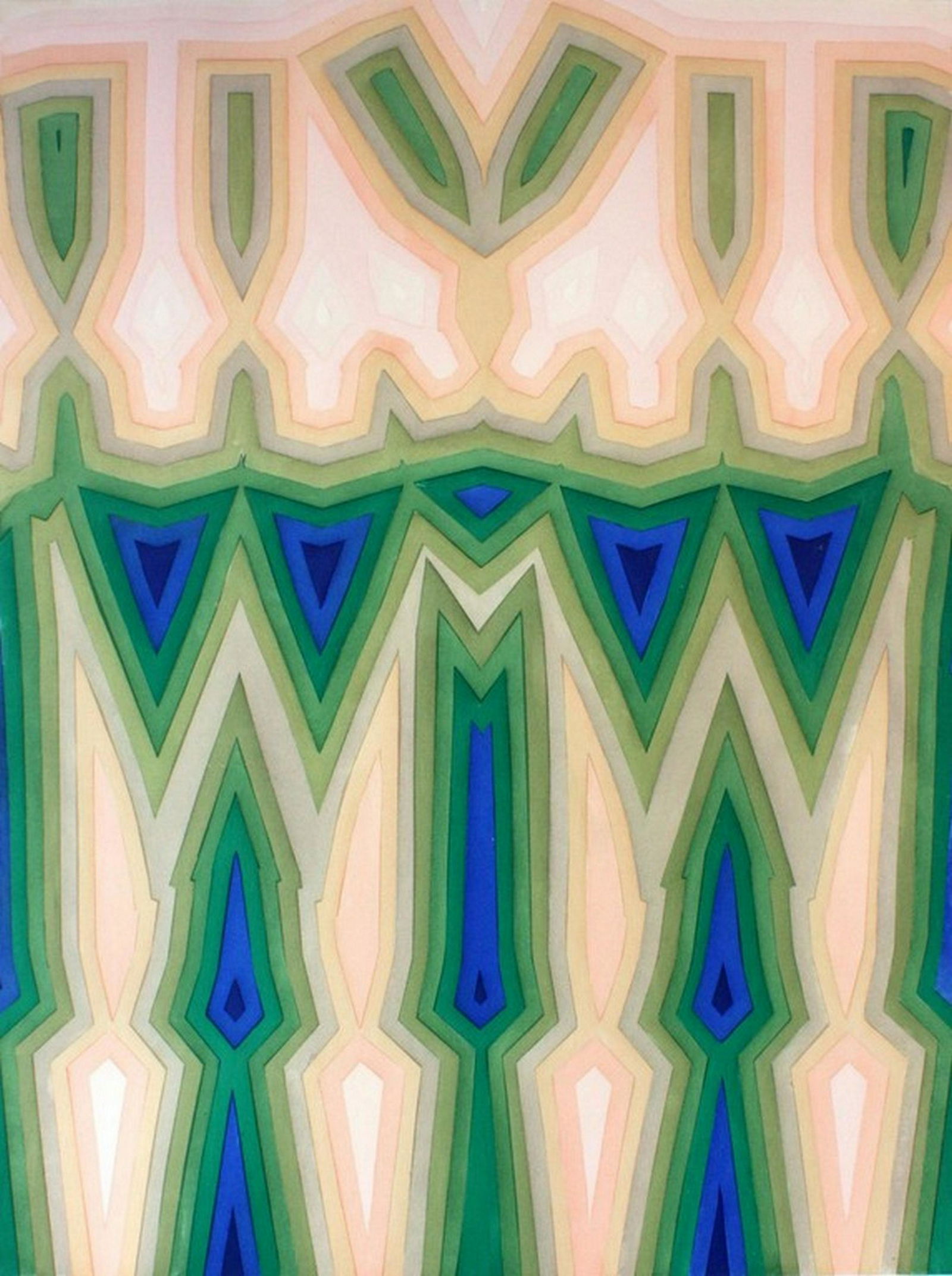 Tauba Auerbach, Fold Slice Topo II 2011: Artist:Tauba Auerbach Title: Fold Slice Topo II 2011 Medium: Aquatint Etching Dimensions: 44 1/2" x 34 1/2" Description: Signed and numbered edition of 35 pub. by Paulson Bott Press Berkeley Reserve: