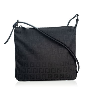 Black Fendi Zucchino Canvas Crossbody Bag