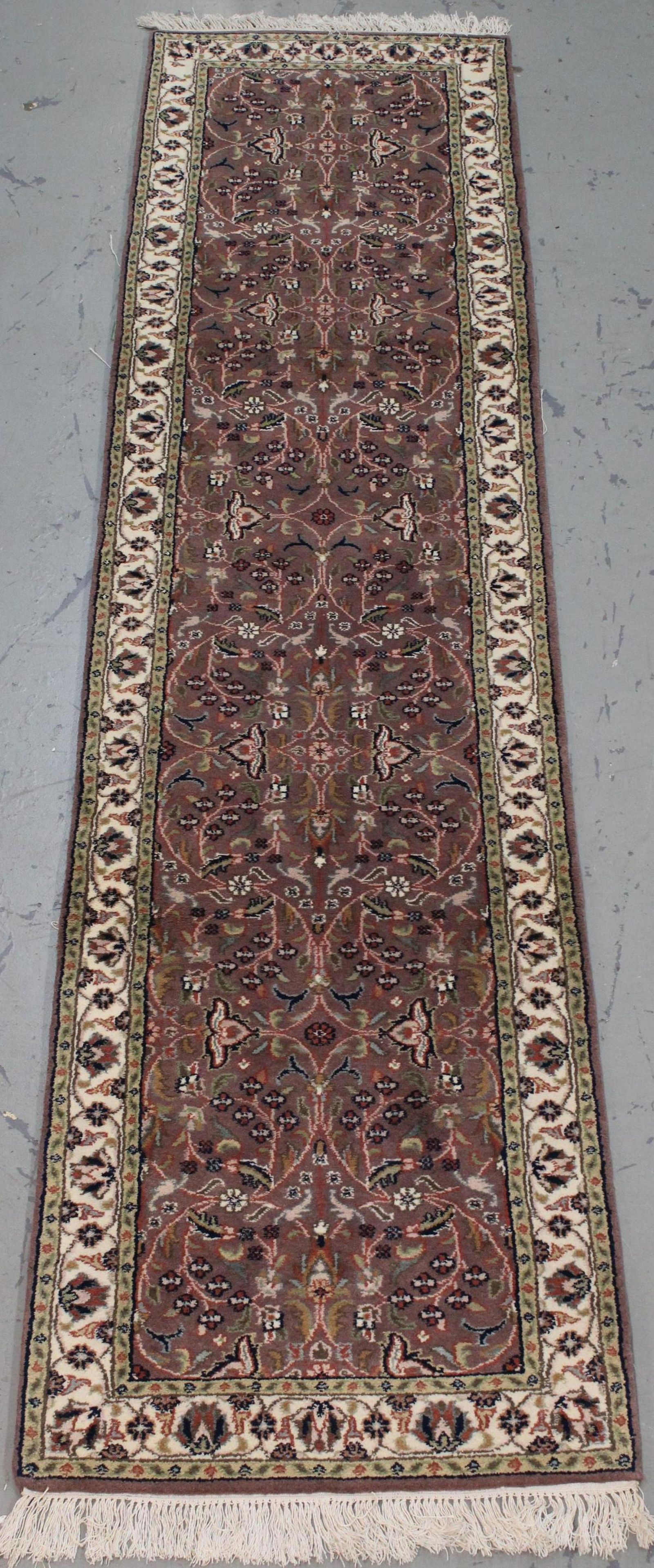 Handmade Indo Kashan Design Runner 2.5x10.2 (1 of 7)
