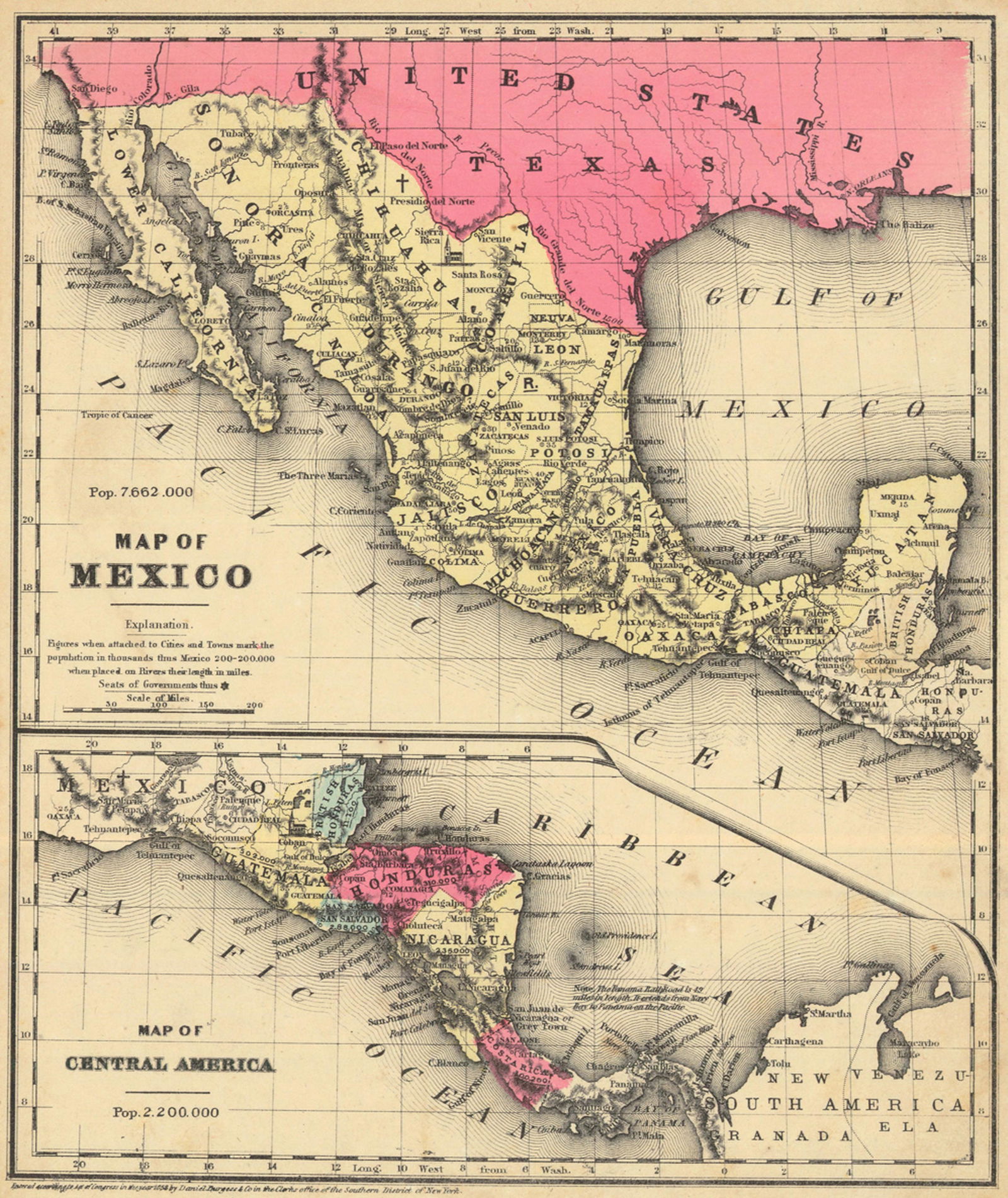 Map of Mexico | Map of Central America (1 of 1)