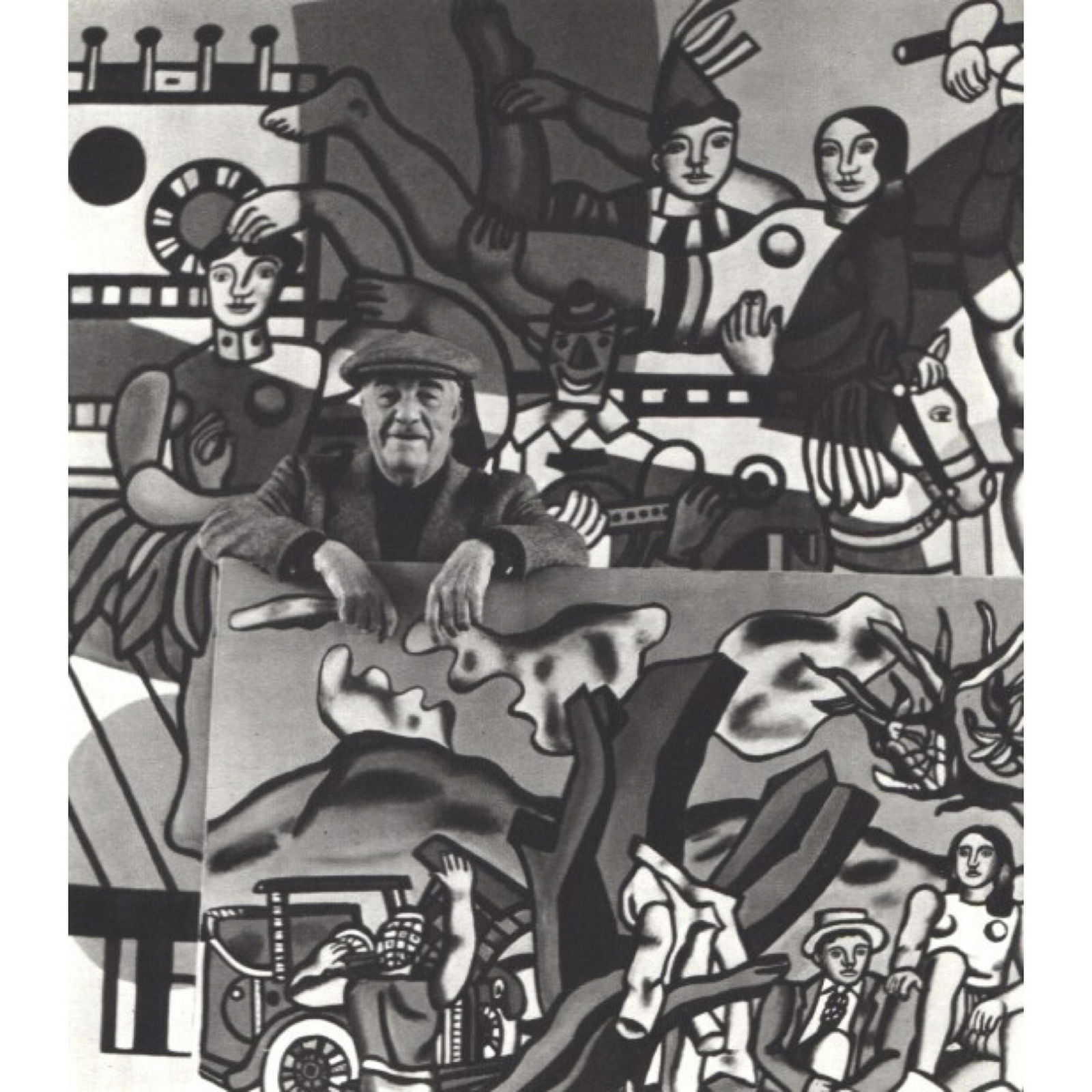 ROBERT DOISNEAU - Fernand Leger in his Works, 1954: Artist: ROBERT DOISNEAU Print Title: Fernand Leger in his Works, 1954 Medium: Sheet-fed Gravure Printing Date: 1980's Printed in France Image Size approx: 5.5 x 6 inches Robert Doisneau (1912-1994) wa