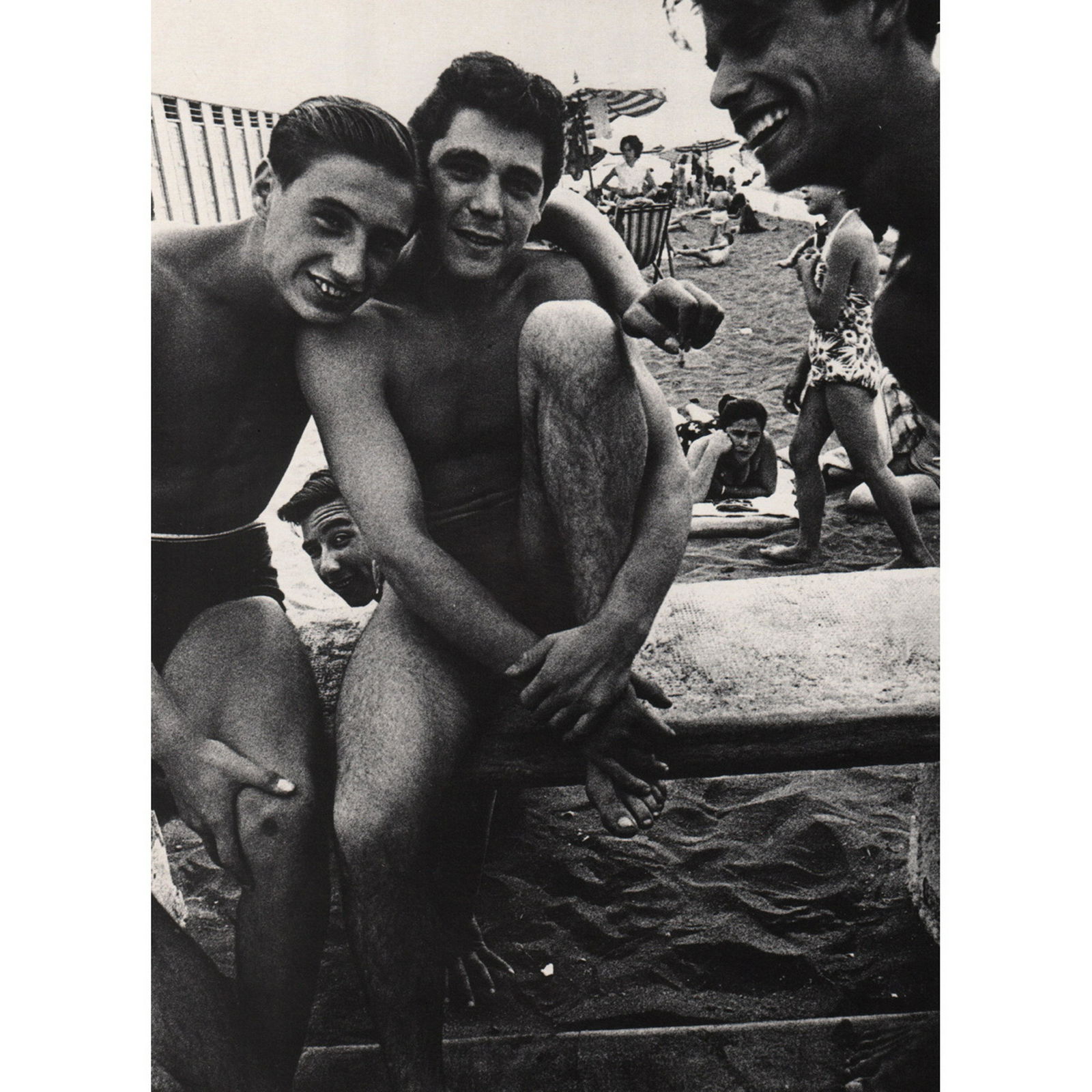 WILLIAM KLEIN - On the Beach, 1956: Artist: WILLIAM KLEIN Print Title: On the Beach, 1956 Medium: Sheet-fed Gravure Printing Date: 1970's Printed in France Image Size Approx. 7 X 9.75 inches William Klein an American-born French photogr