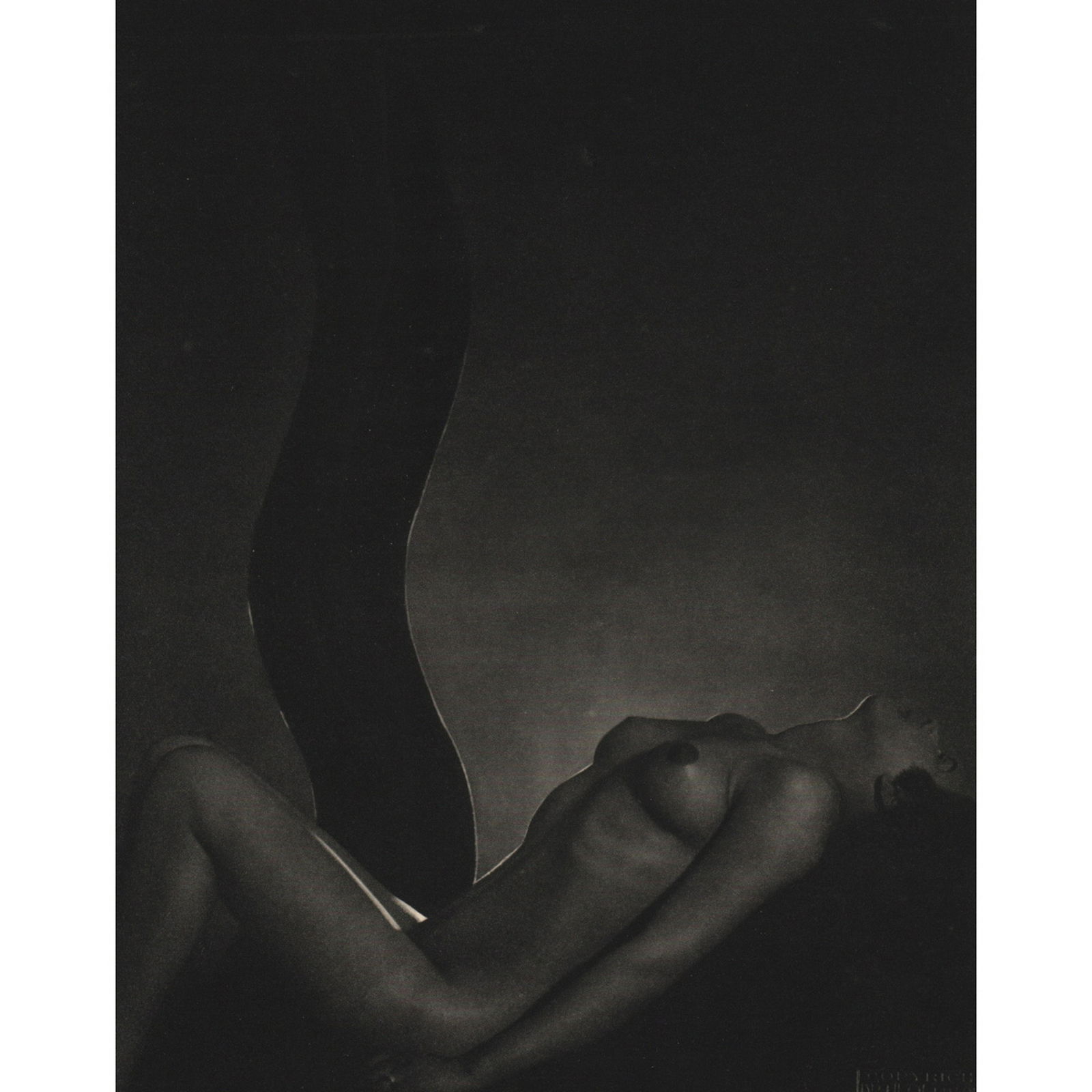 DRTIKOL - Nue: Artist: DRTIKOL Print Title: Nue Medium: Sheet-fed Gravure Printing Date: 1930's Printed in France Image size approx. 7.25 x 9.25 inches Frantisek Drtikol (1883-1961) was a Czech photographer whose ph