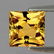 4,60 ct golden yellow citrine square