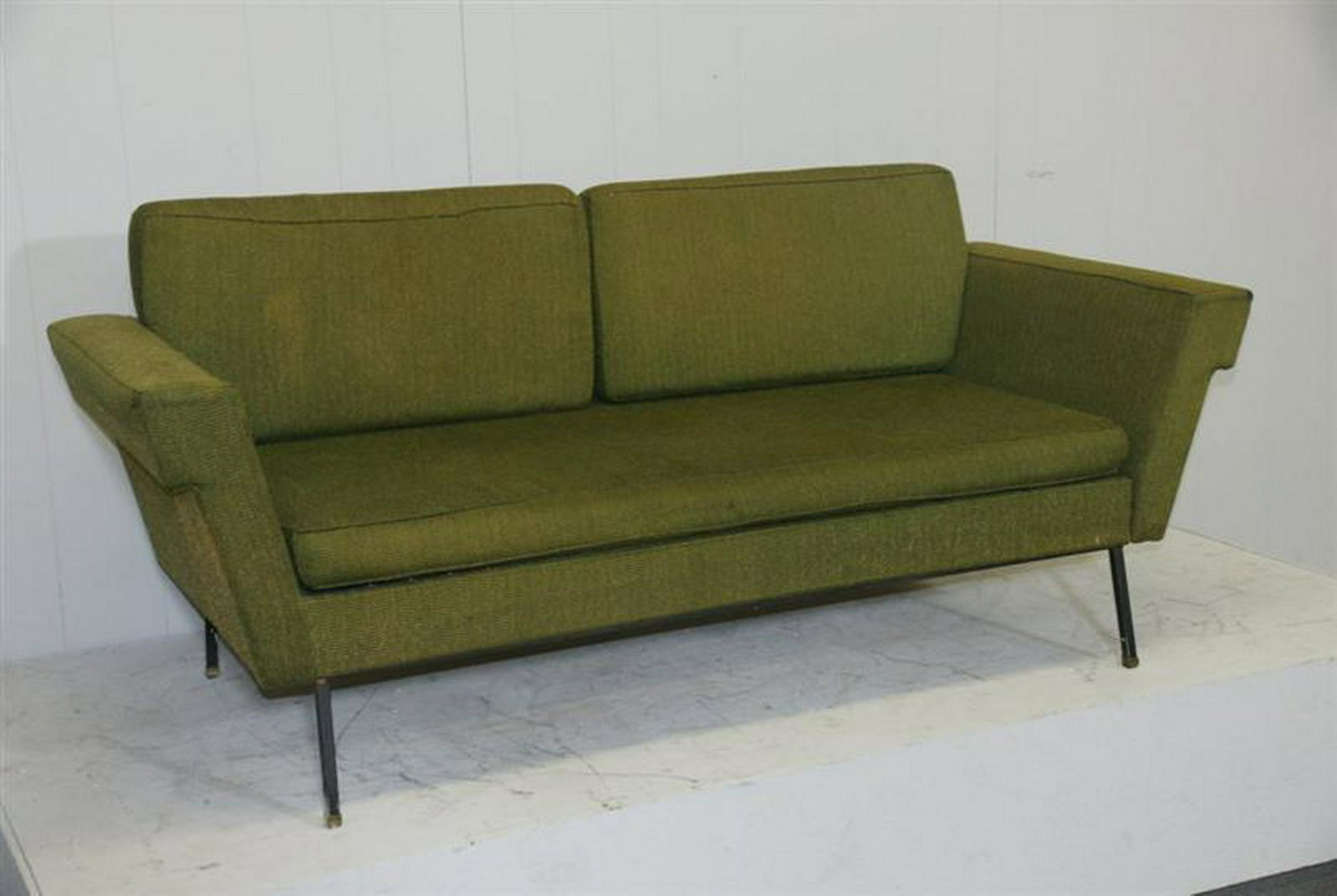 Sofa Day Bed: Condition; Good; Dimensions; Height: 30" / cm Depth: 30" / cm Length: 71" / 180.34cm Seat Height: 16" / 40.64cm; No. of Items; 1; Description; 50's Italian Sofa Day Bed Reserve: $250.00 Shipping: Dome