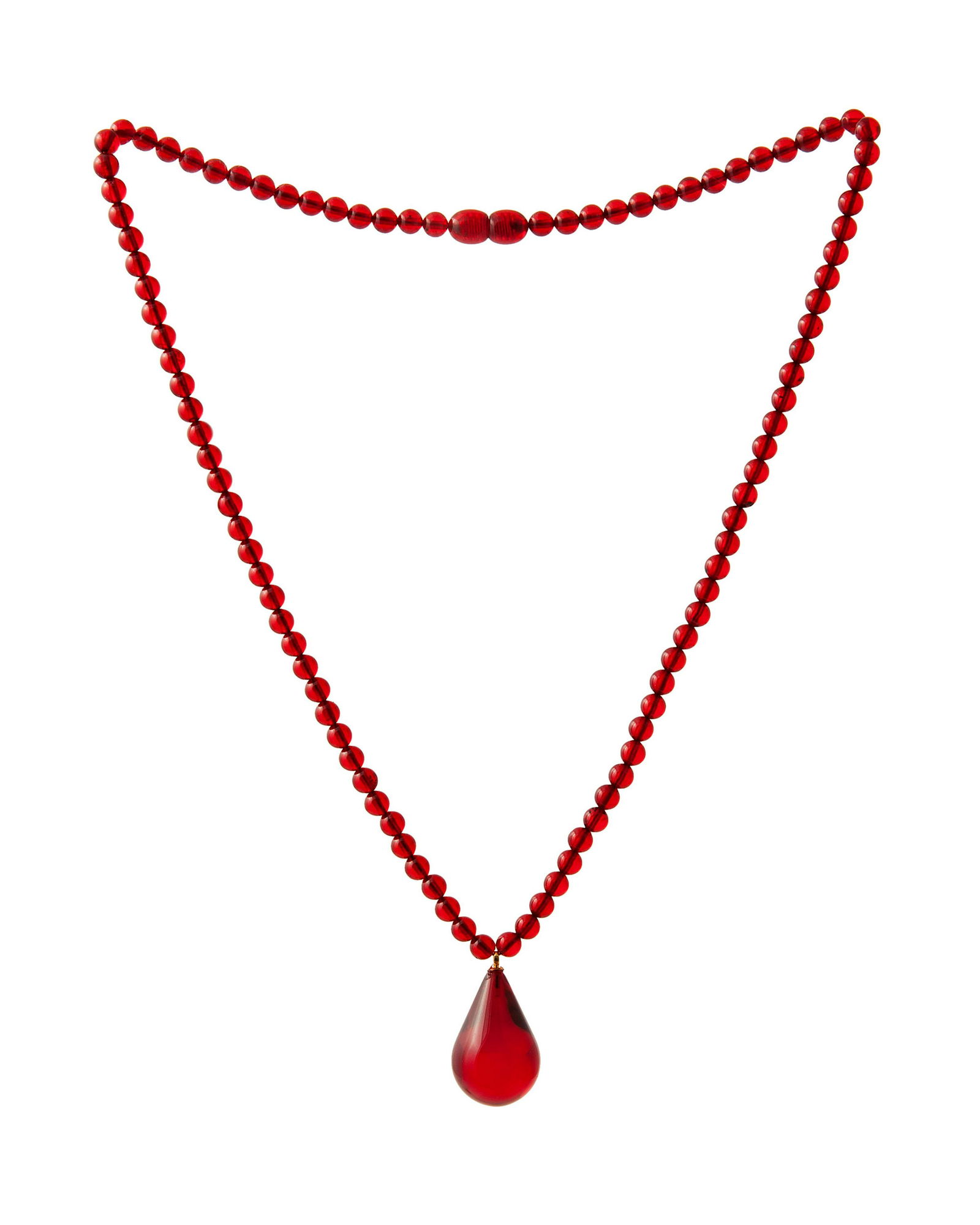 Precious Ruby Red Amber Necklace (1 of 3)