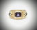 Amethyst & Blue Topaz Ring Sz 7