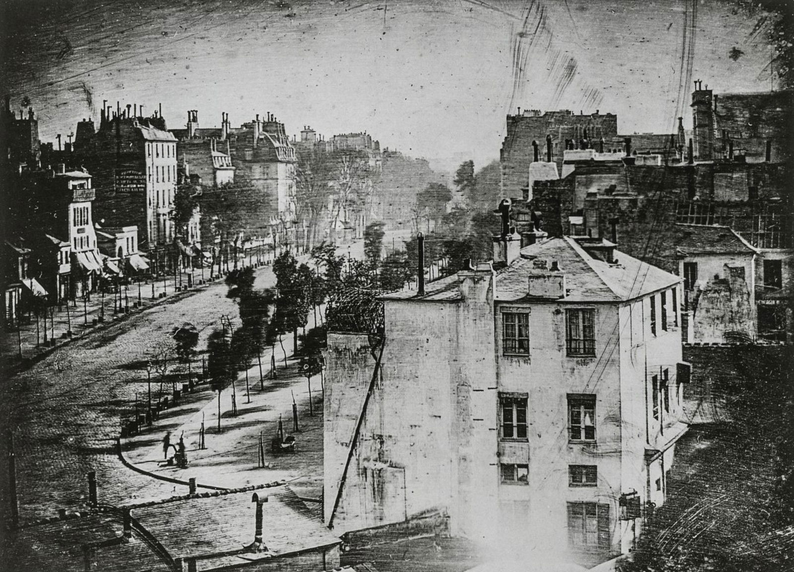 Louis Daguerre - Boulevard du Temple, Paris, 1839 (1 of 1)