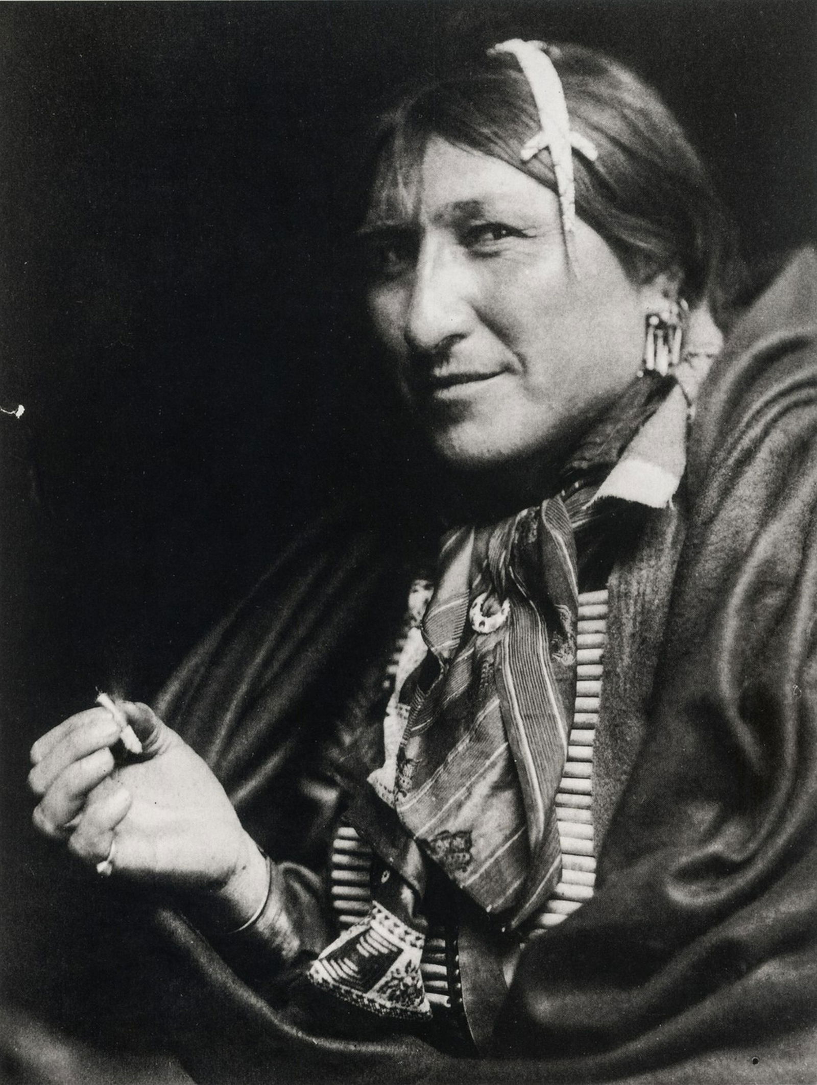 GERTRUDE KASEBIER - Joe Black Fox: Artist: Gertrude Kasebier Title: Joe Black Fox Medium: Duotone Photo Litho, 1992, Japan Dimensions: 6.85x9.1" Heat Wax Mounted on 11x14" Conservation Board Gertrude Kasebier (1852 - 1934) was an Ameri