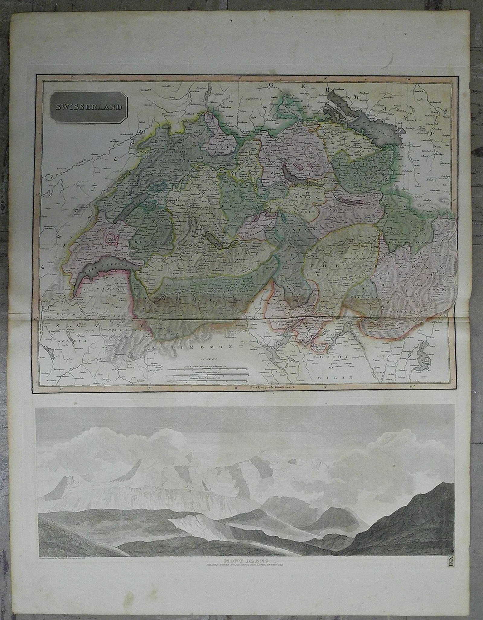 Swisserland [Sic]: Title/Content of Map: Swisserland [Sic] Date: 1817 Cartographer: THOMSON, JOHN & CO. Size: 14.6Height - 19.25Width Publisher: JOHN THOMSON, JUNR. & CO. No.24 from Thomson's New General Atlas 1817. T.