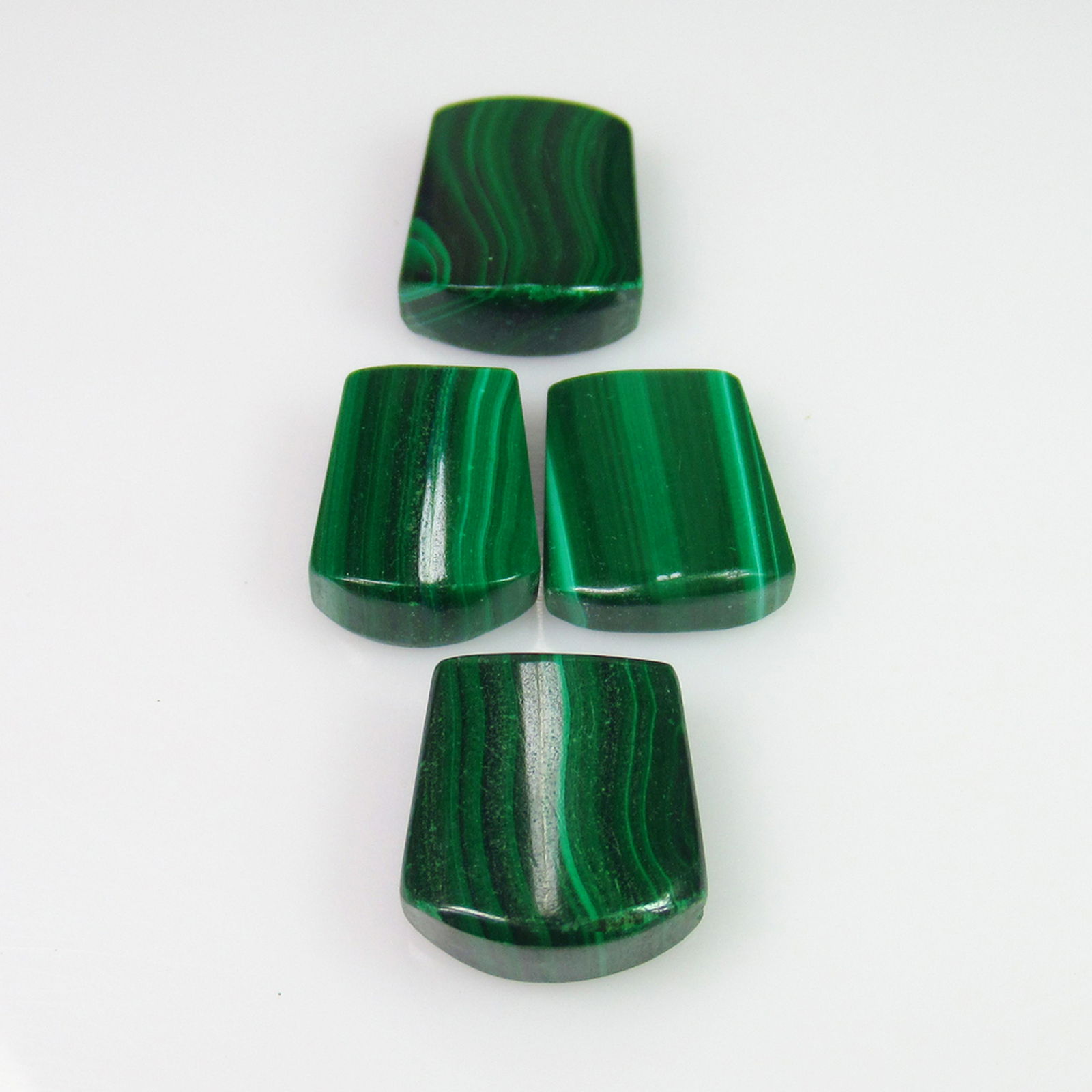 31.22 Ct Genuine Green Malachite Drilled Fancy Cut Set (1 of 2)