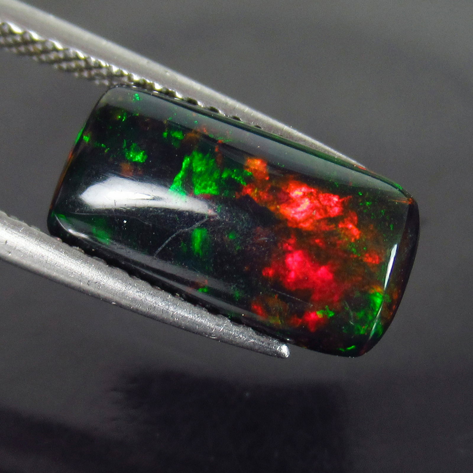 1.99 Ct Genuine Ethiopian Fire Black Opal Cushion Cab (1 of 2)