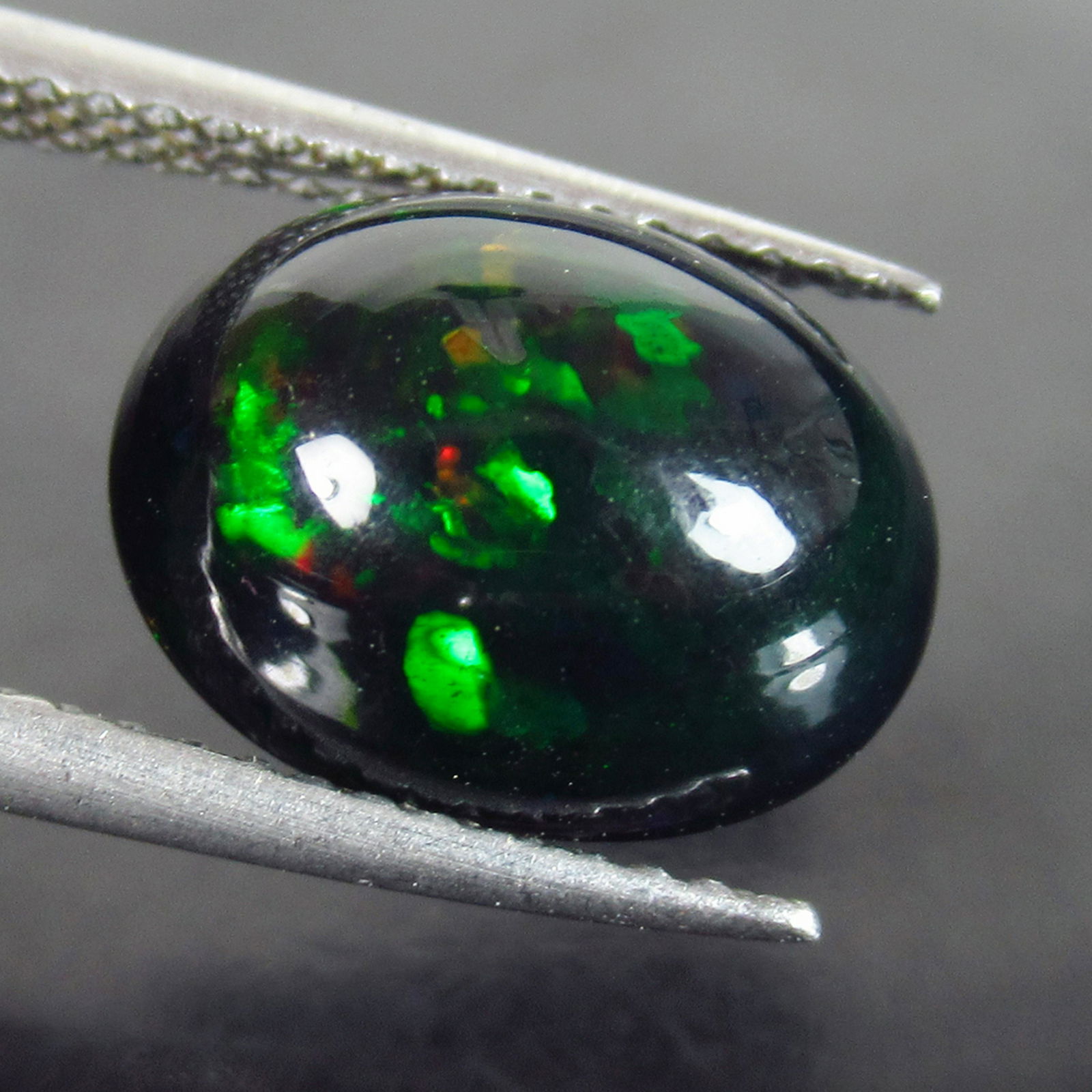 2.64 Ct Genuine Ethiopian Fire Black Opal Oval Cab (1 of 2)