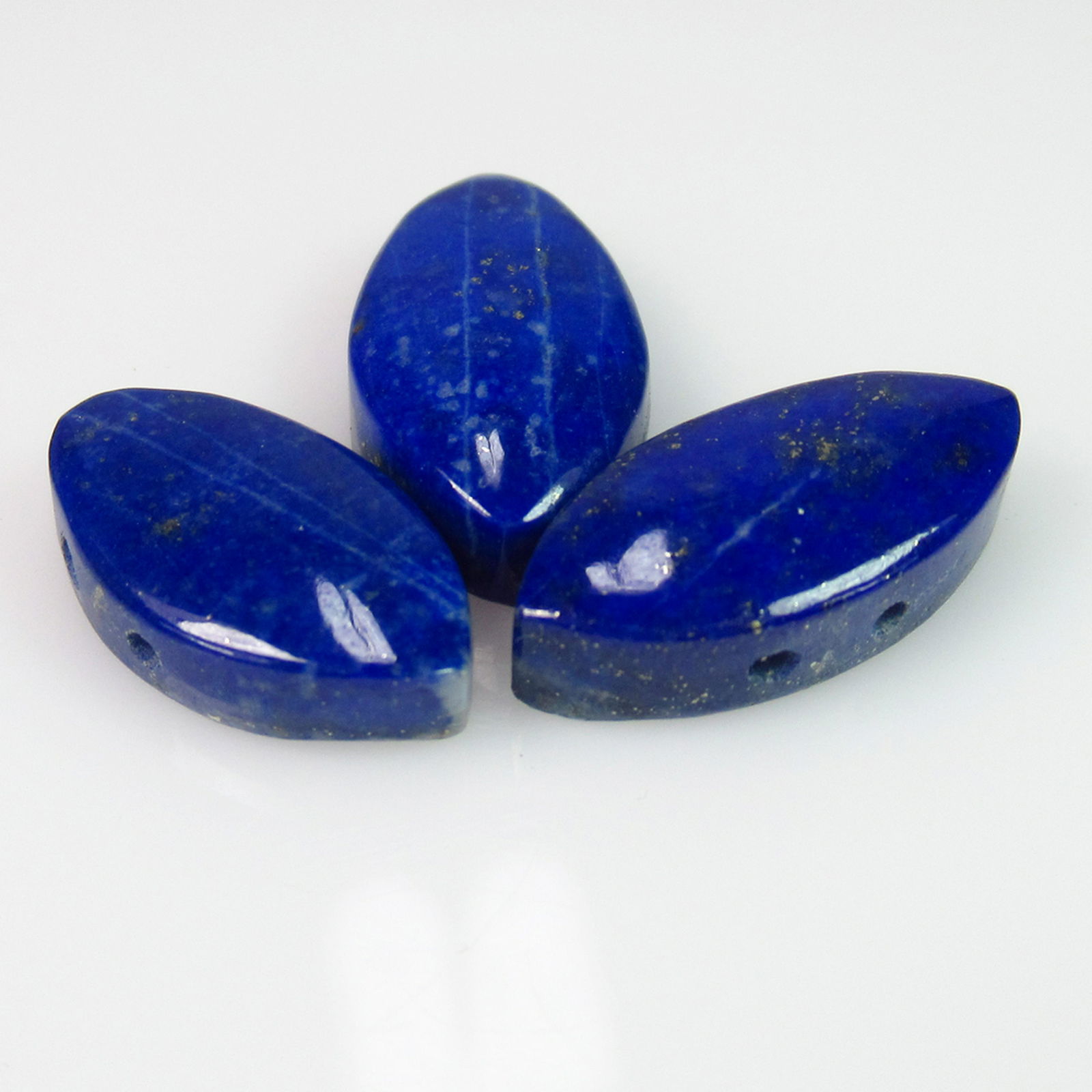 15.41 Ct Genuine 3 Deep Blue Lapis Lazuli Marquise Cab (1 of 2)