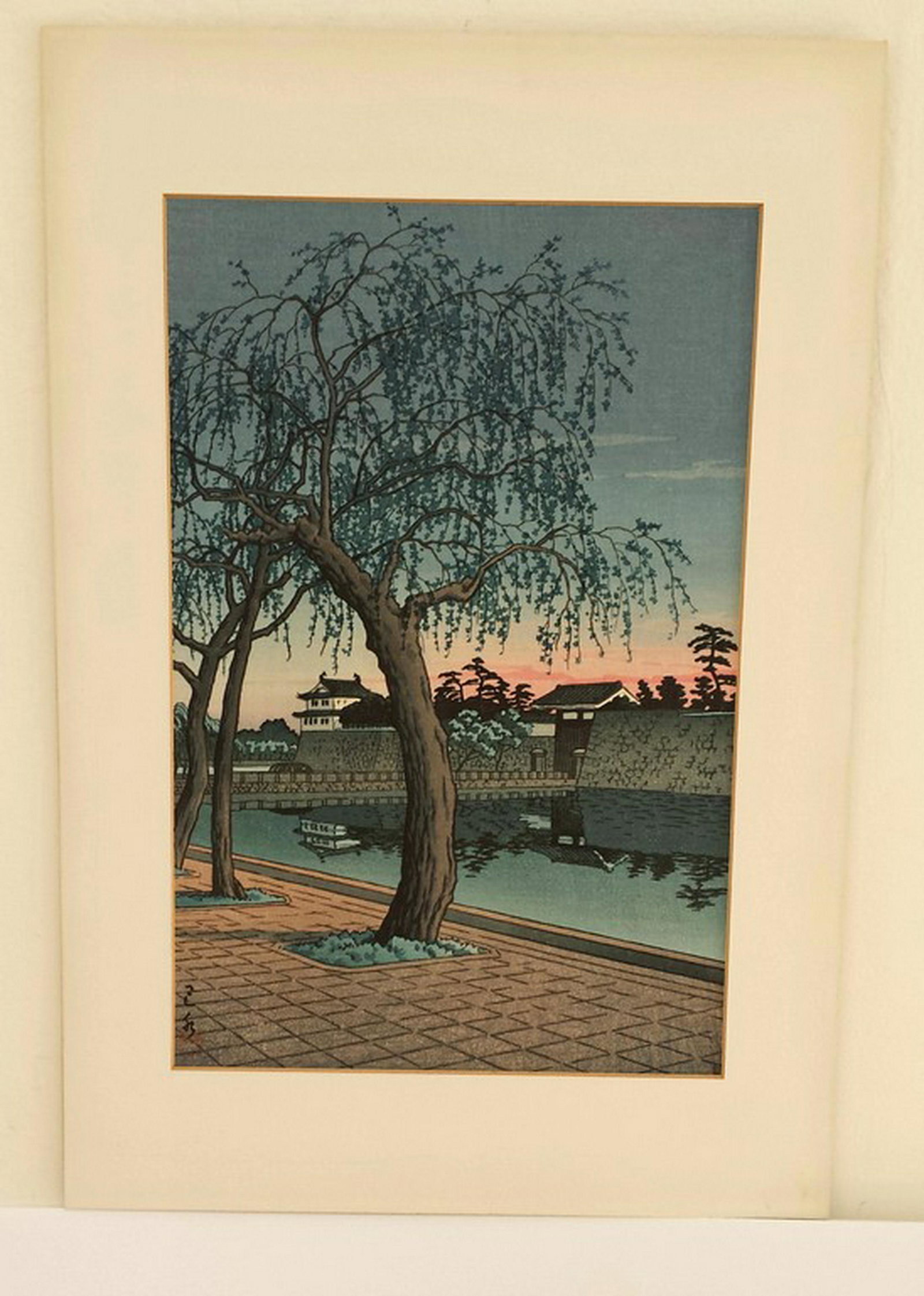 Ote Gate by Kawase Hasui – 1st ed.: Title: Ote Gate by Kawase Hasui Â– 1st ed. Artist: Kawase Hasui (1883-1957) Printing Date: 1952. Medium: Japanese woodblock print. Size/Format: Approximately 14 x 9.25 inches. Matted size: 19 x 13 
