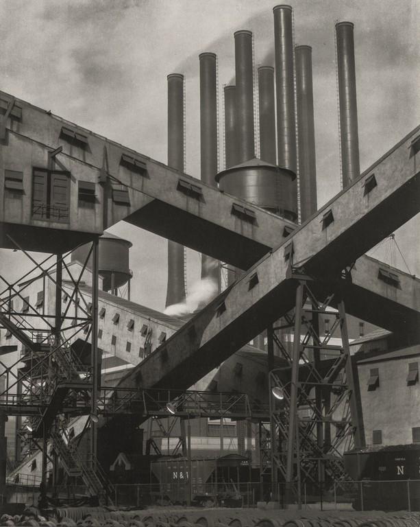 CHARLES SHEELER - Ford Motor Company, 1927: Artist: Charles Sheeler Title: Ford Motor Company, 1927 Medium: Photo Litho, 1989, USA Dimensions: 7.3x9.15" Heat Wax Mounted on 11x14" Conservation Board Charles Sheeler was a painter of American ind