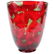 Barovier & Toso Red Mosaic Triangle Murano Glass Vase